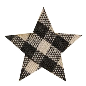 *10/ Set Black/White Plaid Star Bowl Filler