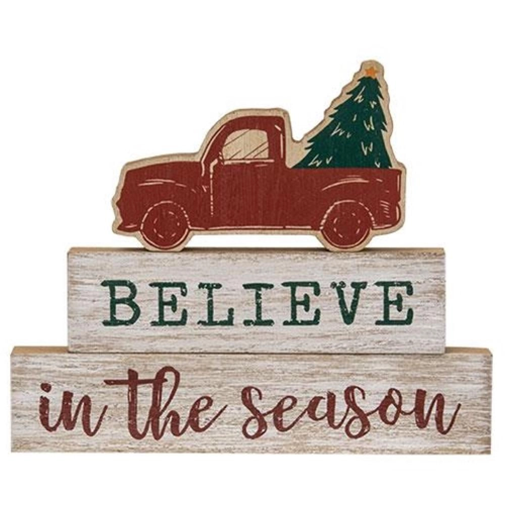*3/Set Believe In the Season Truck Stackers
