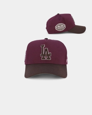 47 Brand Los Angeles Dodgers 'Bacon Me Crazy' MVP DT Snapback Dark Maroon/Brown