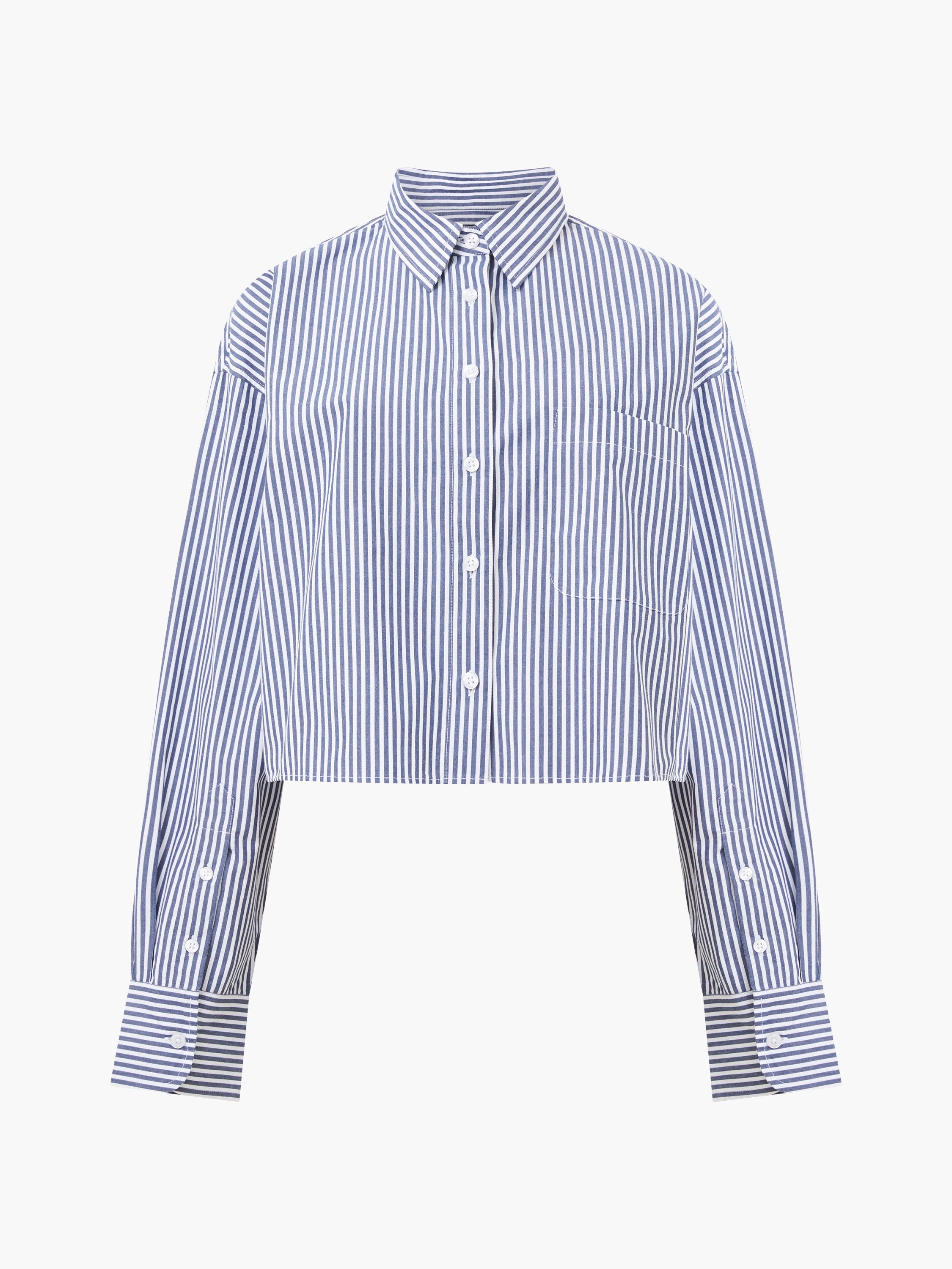 Alissa Stripe Cropped Shirt