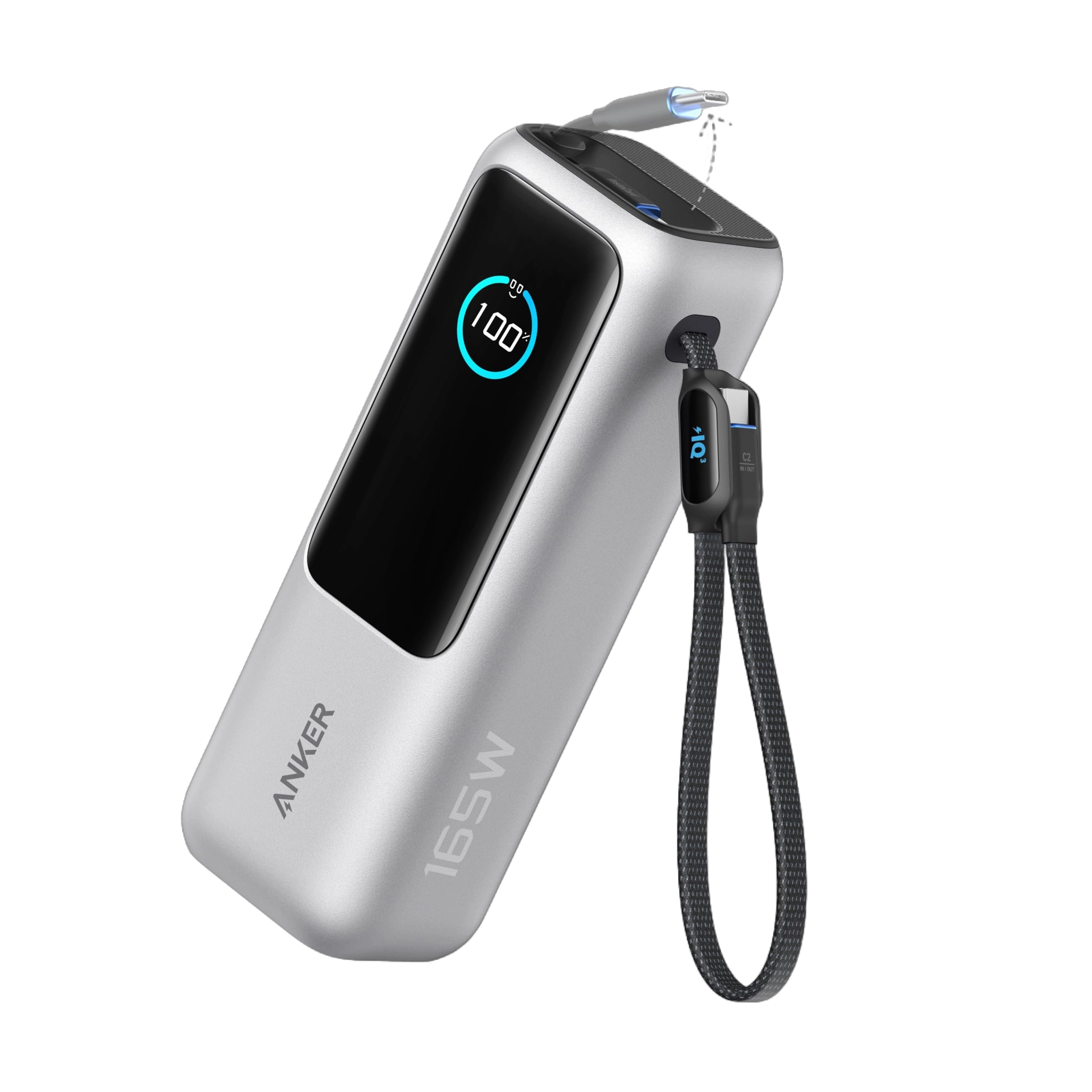Anker Laptop Power Bank (25K, 165W, Built-In and Retractable Cables) | Customizable