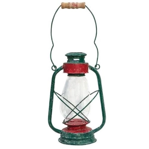 *Antiqued Green & Red Lantern
