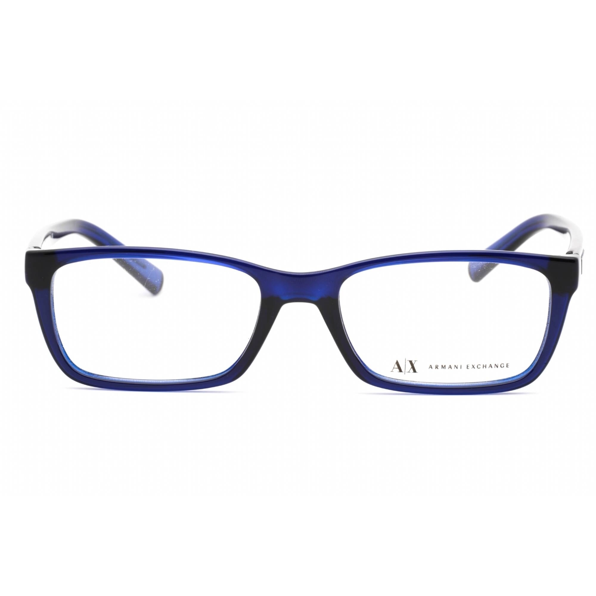Armani Exchange Women's Eyeglasses - Blue Rectangular Frame Clear Lens | AX3007 8018