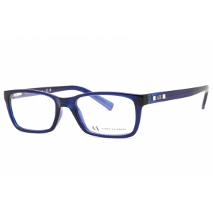 Armani Exchange Women's Eyeglasses - Blue Rectangular Frame Clear Lens | AX3007 8018