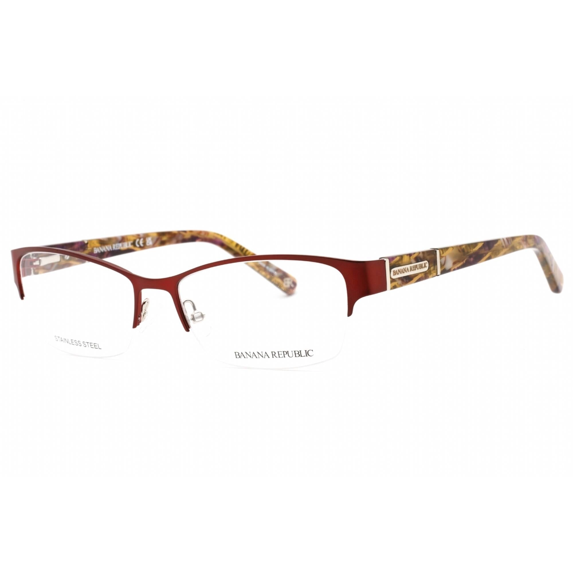 Banana Republic Women's Eyeglasses - Bordeaux Metal Half Rim Frame | Jordyn 023B 00