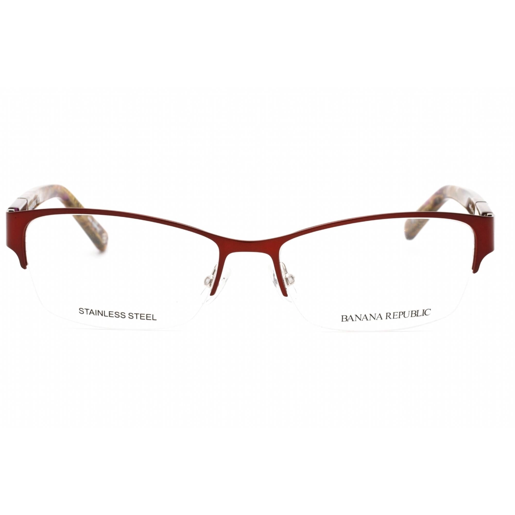 Banana Republic Women's Eyeglasses - Bordeaux Metal Half Rim Frame | Jordyn 023B 00