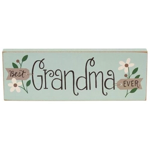 *Best Grandma Ever Floral Block