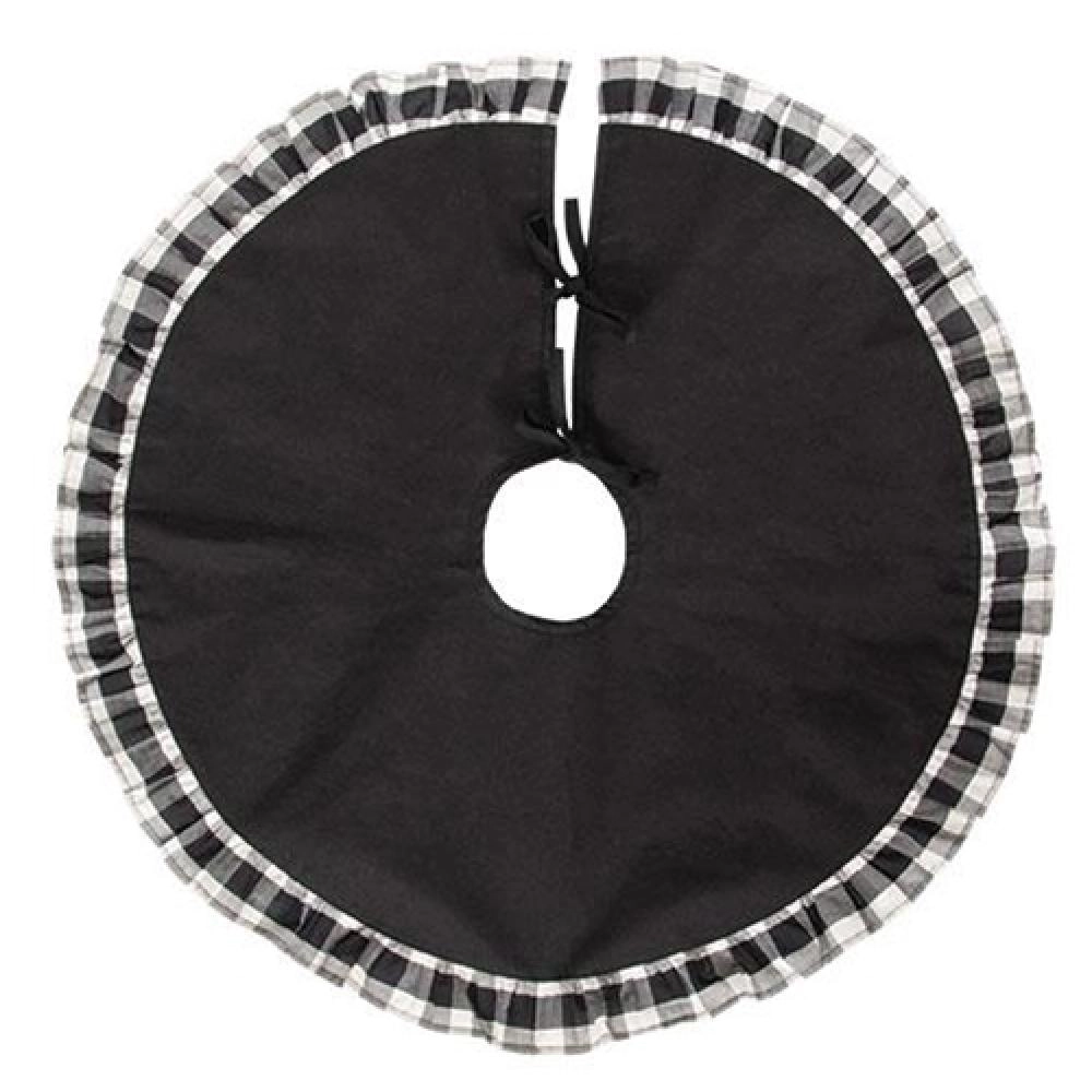 *Black & White Buffalo Check Ruffle Tree Skirt