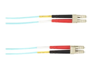 Black Box - Patch cable - LC multi-mode (M) to LC multi-mode (M) - 10 m - fiber optic - 50 / 125 micron - aqua FOCMR10-010M-LCLC-AQ
