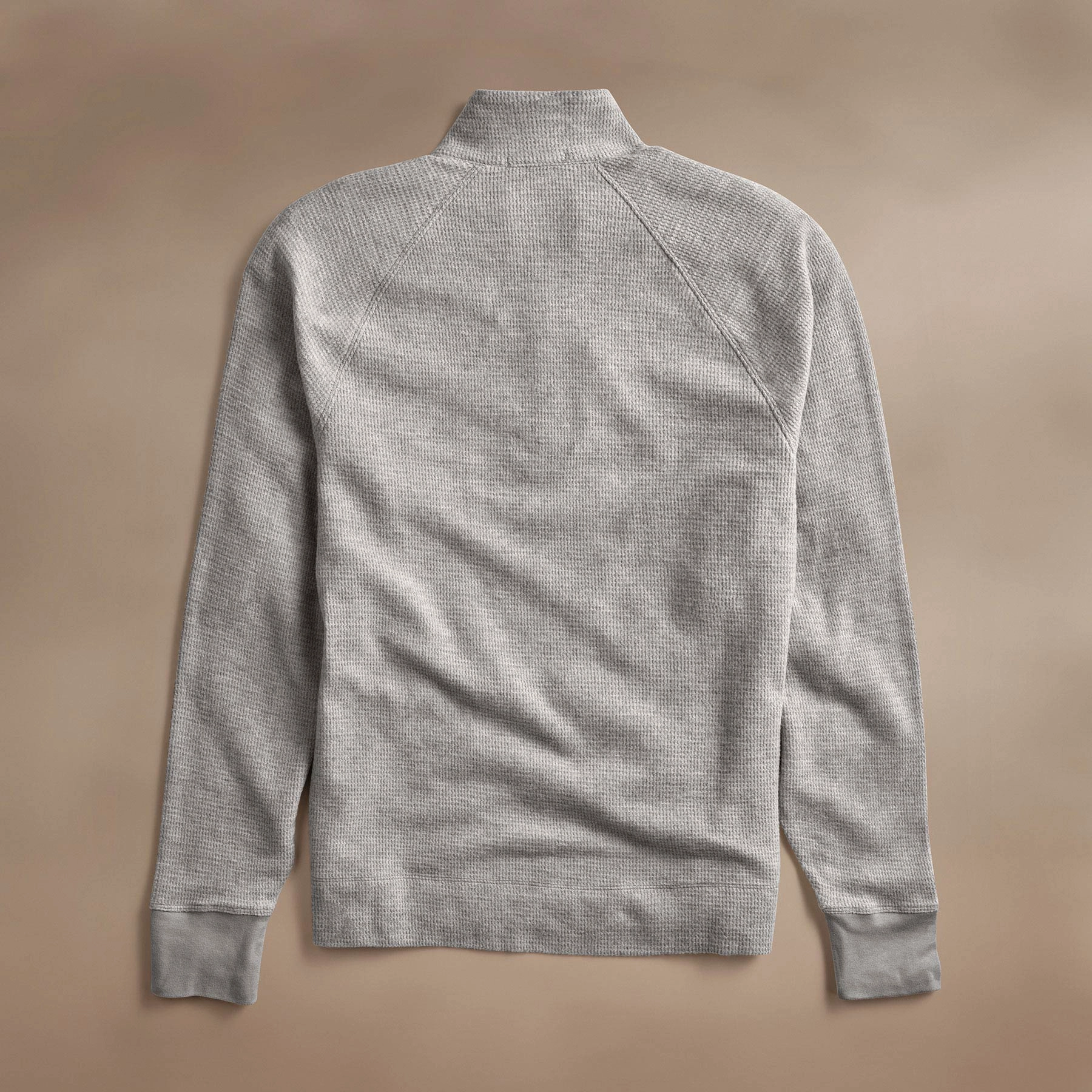 Brushed Thermal Half Zip - Heather Grey