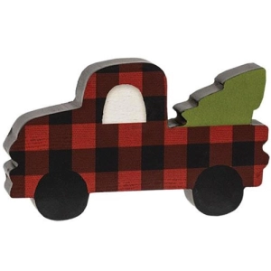 *Buffalo Plaid Chunky Pickup Truck