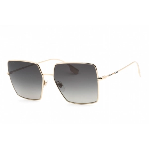 Burberry Women's Sunglasses - Full Rim Gold Metal Square Shape Frame | 0BE3133 1109T3