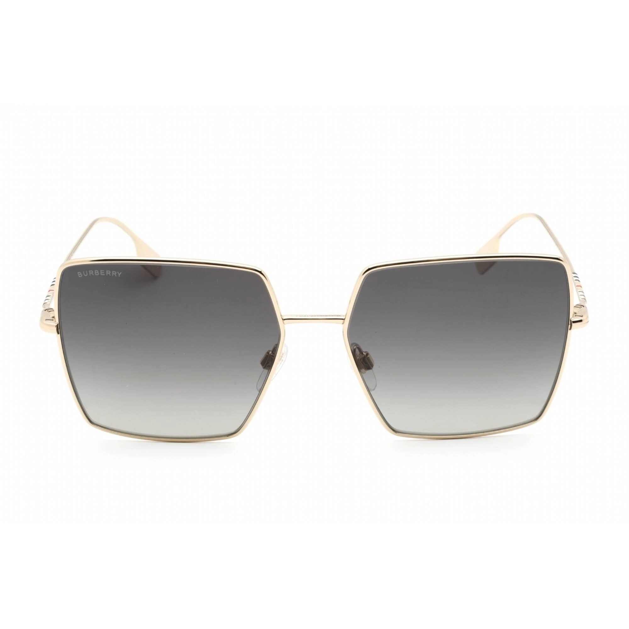 Burberry Women's Sunglasses - Full Rim Gold Metal Square Shape Frame | 0BE3133 1109T3