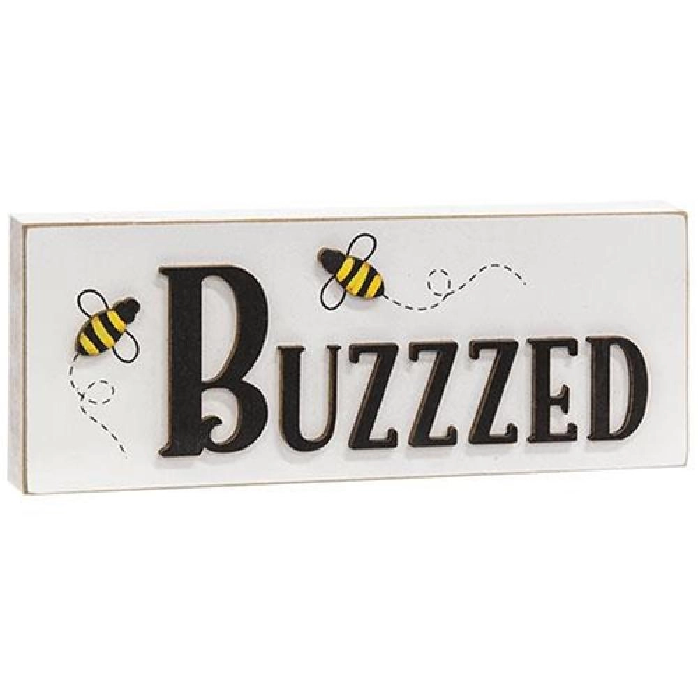 *Buzzzed Wooden Block