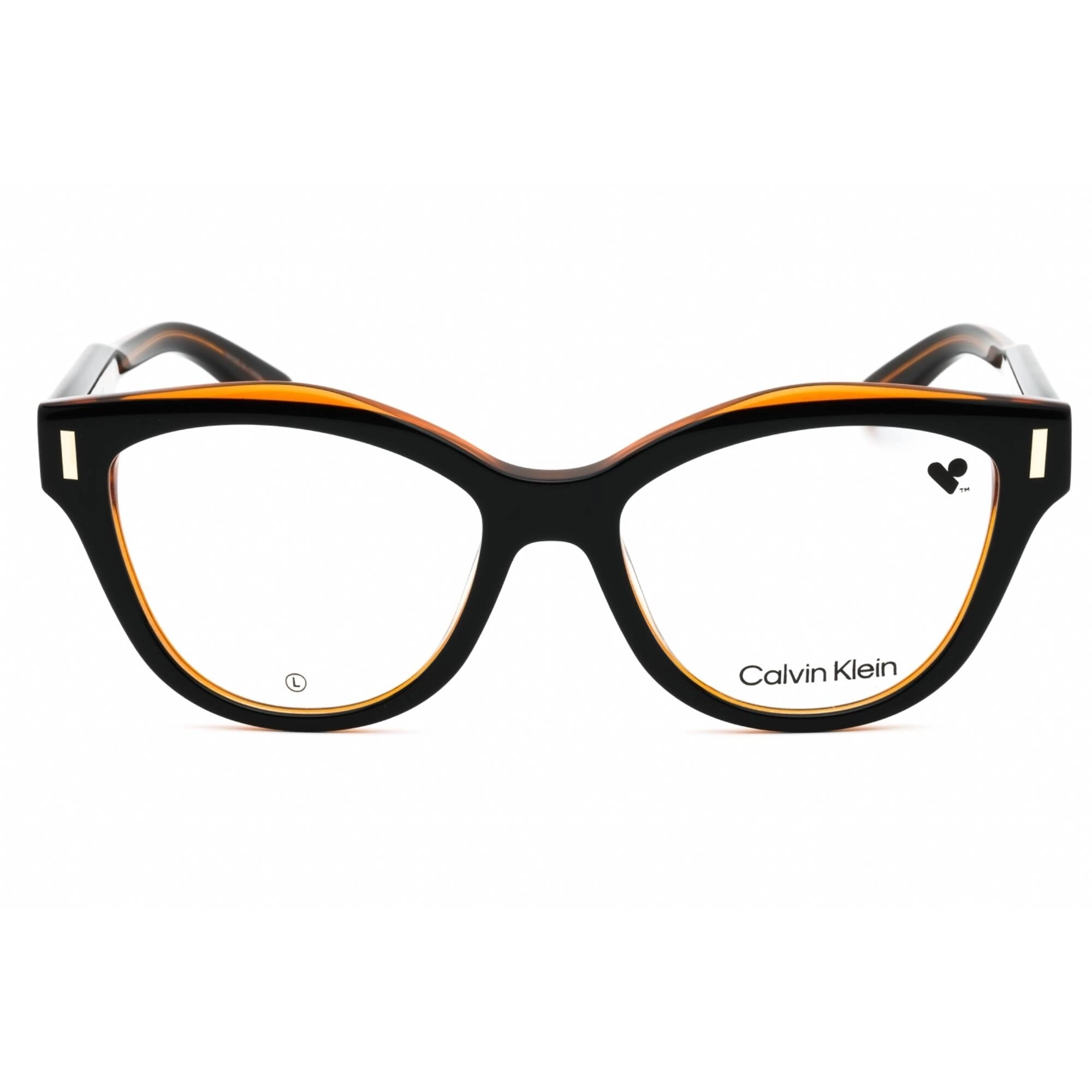 Calvin Klein Women's Eyeglasses - Black/Brown Acetate Cat Eye Full Rim | CK23541 008