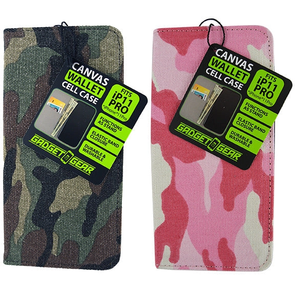 Canvas Cell Phone Wallet Iphone 11 - 6 Pieces Per Retail Ready Display 22122