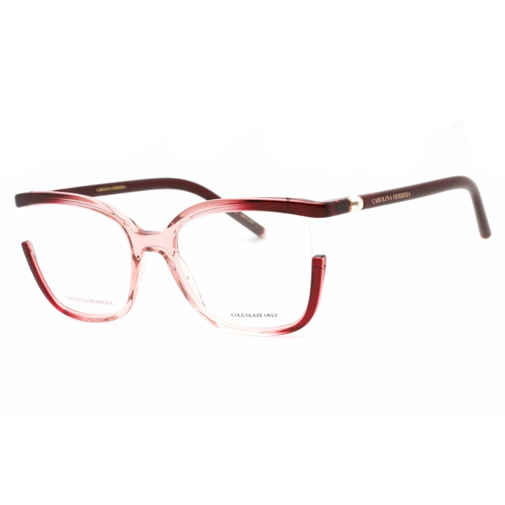 Carolina Herrera Women's Eyeglasses - Burgundy Nude Cat Eye Frame | CH 0004 0C19 00