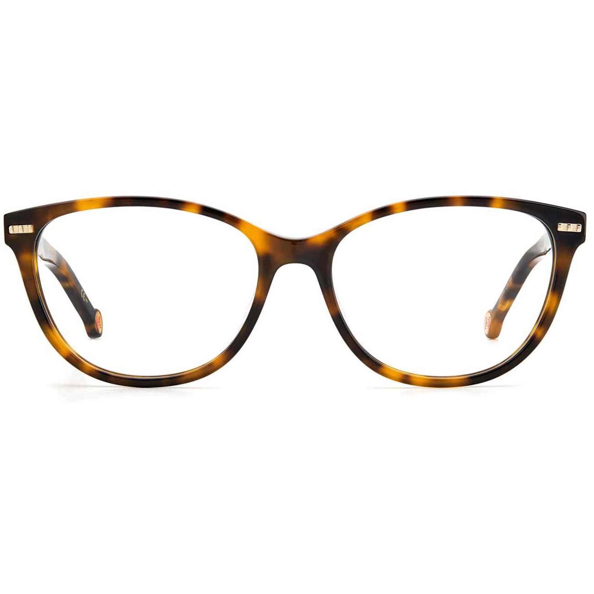 Carolina Herrera Women's Eyeglasses - Demo Lens Havana Ivory Oval Frame | CH 0048 0C1H