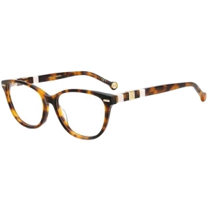 Carolina Herrera Women's Eyeglasses - Demo Lens Havana Ivory Oval Frame | CH 0048 0C1H