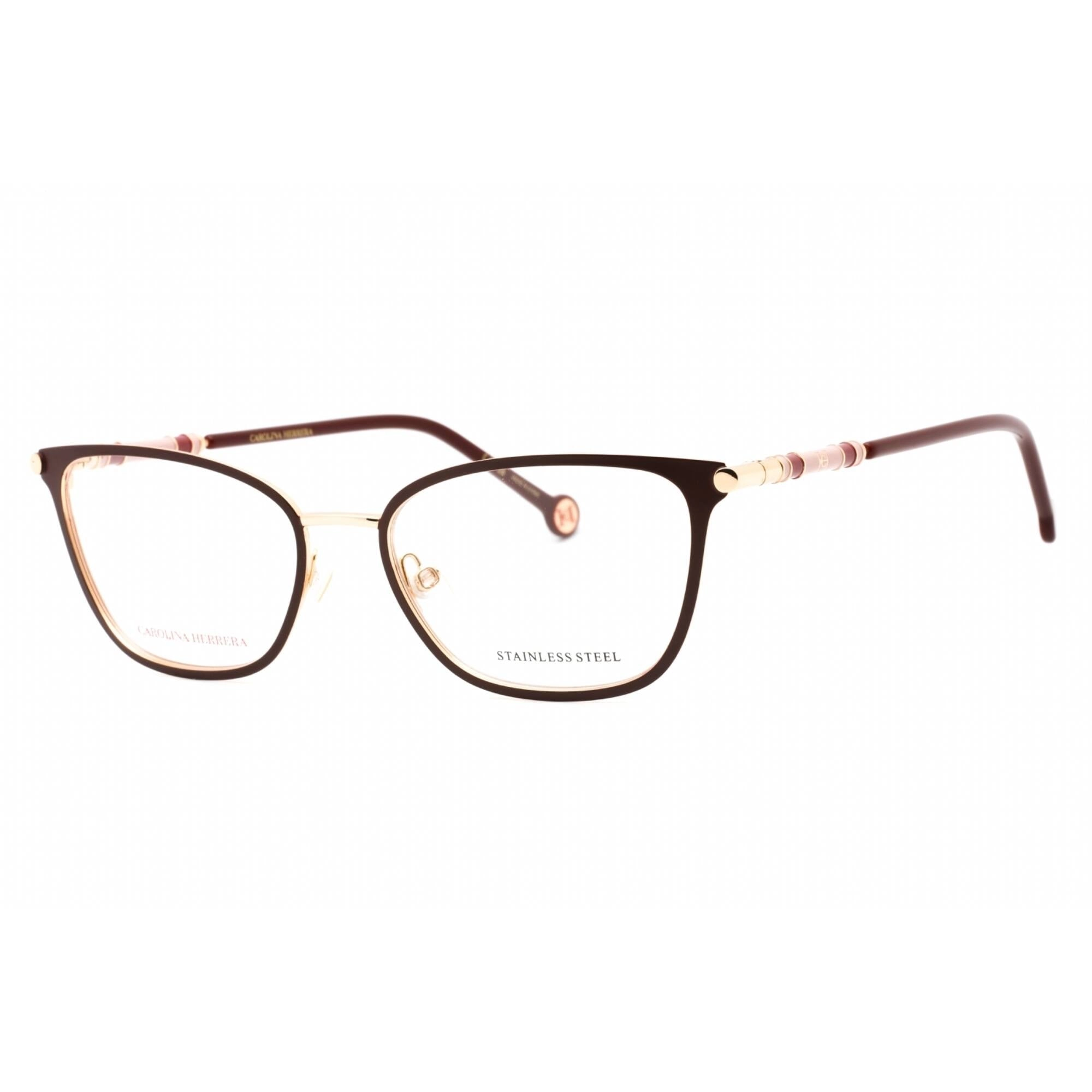 Carolina Herrera Women's Eyeglasses - Gold Burgundy Metal Cat Eye Frame | CH 0031 0NOA
