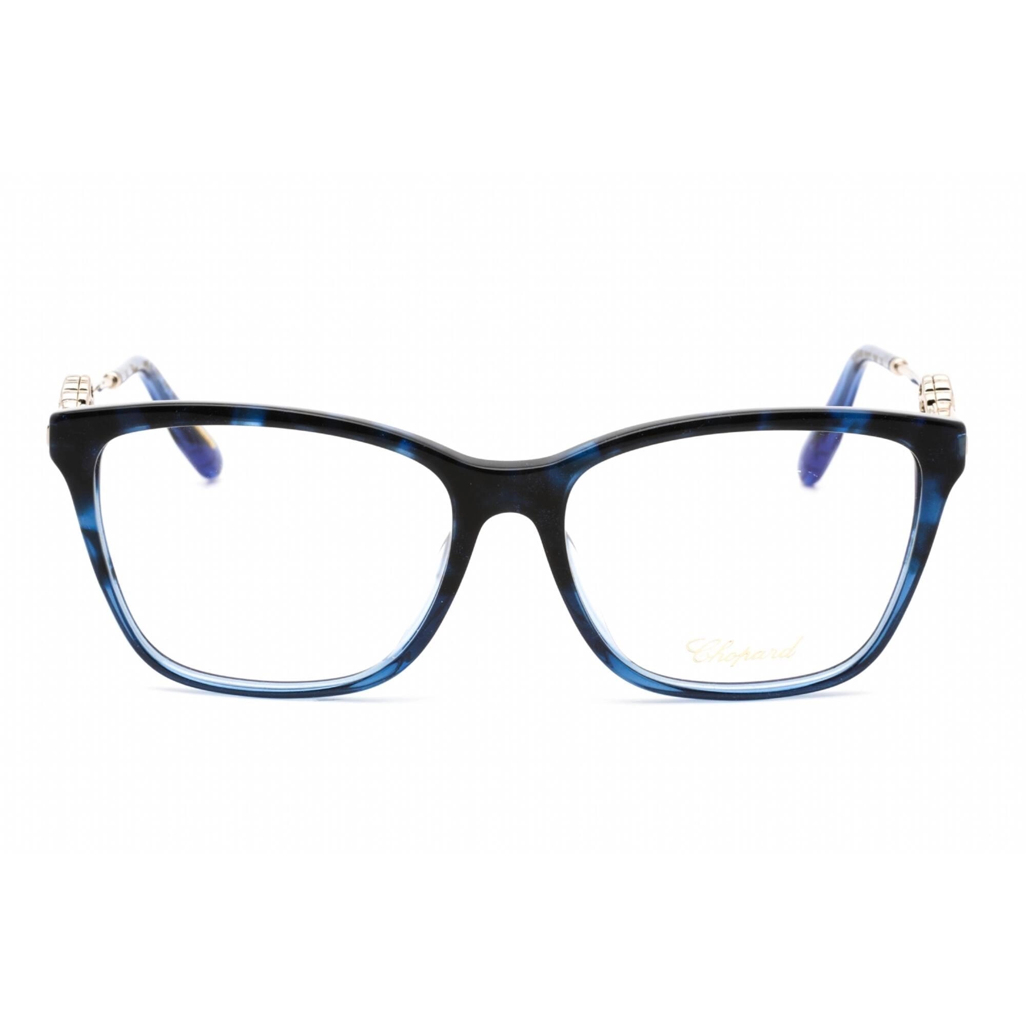 Chopard Women's Eyeglasses - Blue Havana Glittery Plastic Rectangular | VCH318S 0XAF