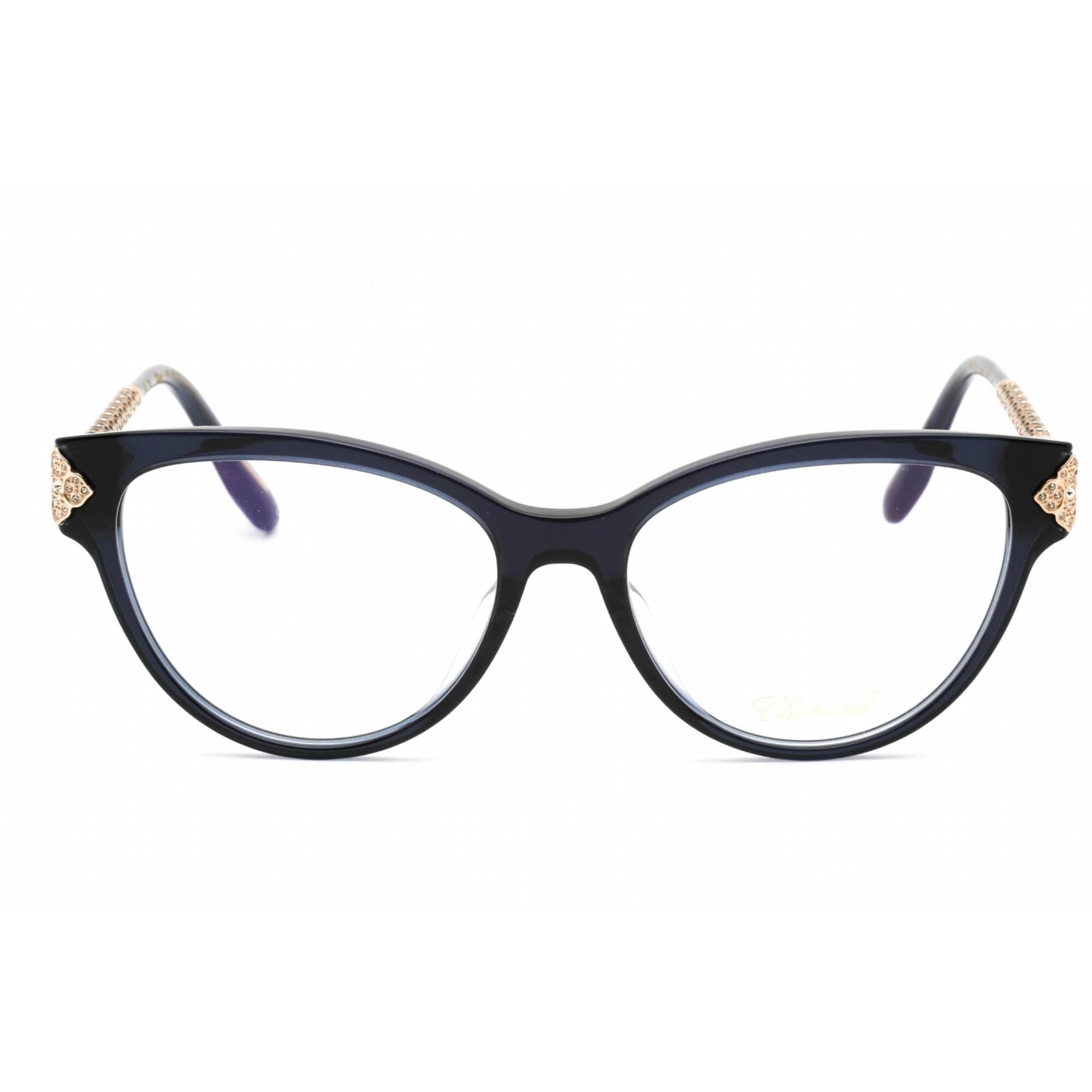 Chopard Women's Eyeglasses - Glossy Night Blue Cat Eye Frame Clear Lens | VCH332S 0Z35