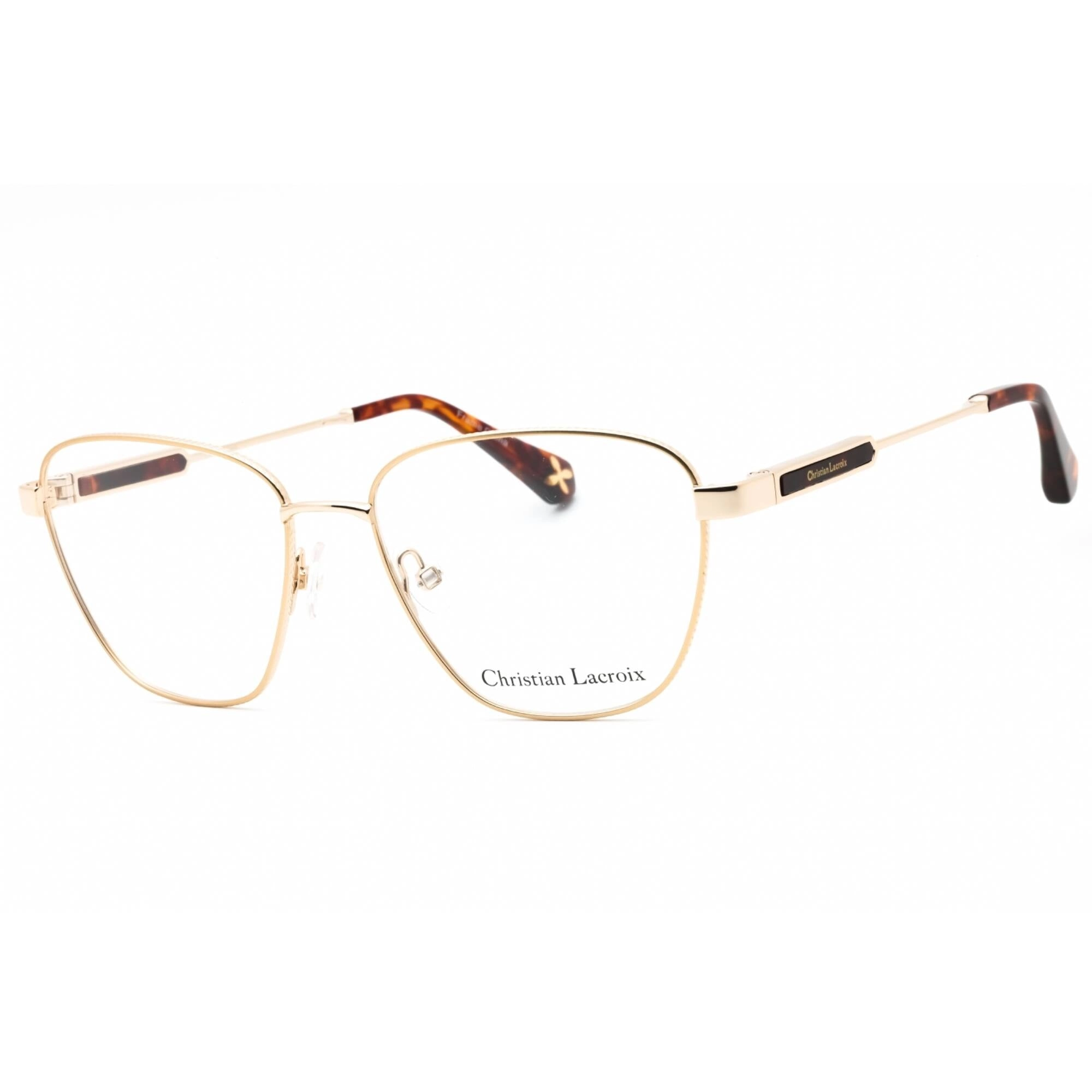 Christian Lacroix Women's Eyeglasses - Gold/Ecaille Metal Cat Eye Frame | CL3066 424