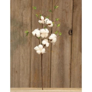 *Cotton & Willow Leaves Spray 24"