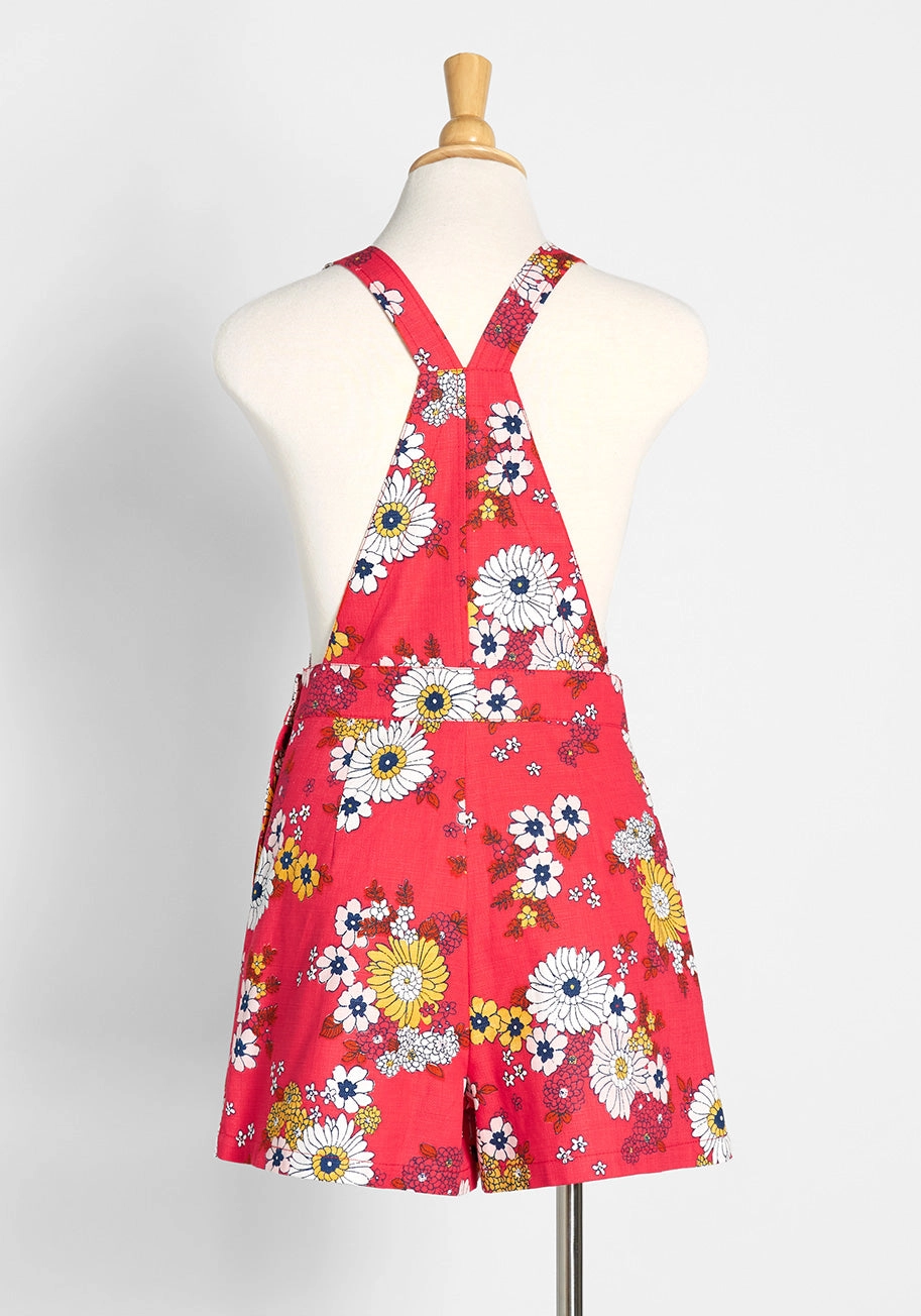 Dazed Summer Days Cotton Shortalls