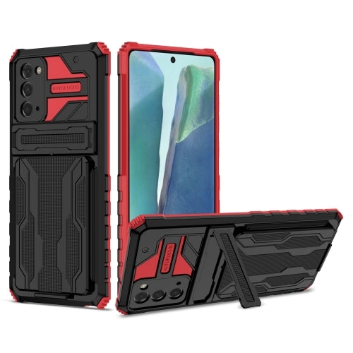 For Samsung Galaxy Note 20 Armor Card PC   TPU Shockproof Case with Card Slot  Invisible