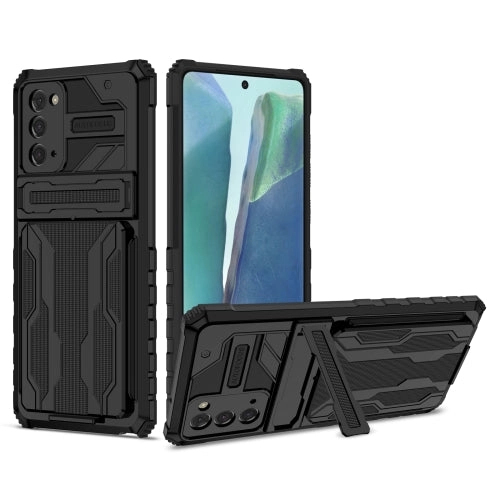 For Samsung Galaxy Note 20 Armor Card PC   TPU Shockproof Case with Card Slot  Invisible