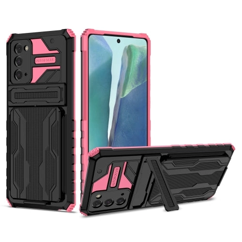 For Samsung Galaxy Note 20 Armor Card PC   TPU Shockproof Case with Card Slot  Invisible