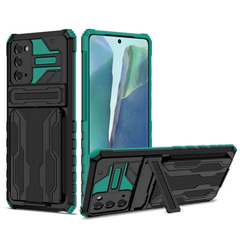 For Samsung Galaxy Note 20 Armor Card PC   TPU Shockproof Case with Card Slot  Invisible