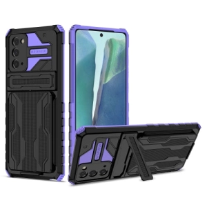 For Samsung Galaxy Note 20 Armor Card PC   TPU Shockproof Case with Card Slot  Invisible