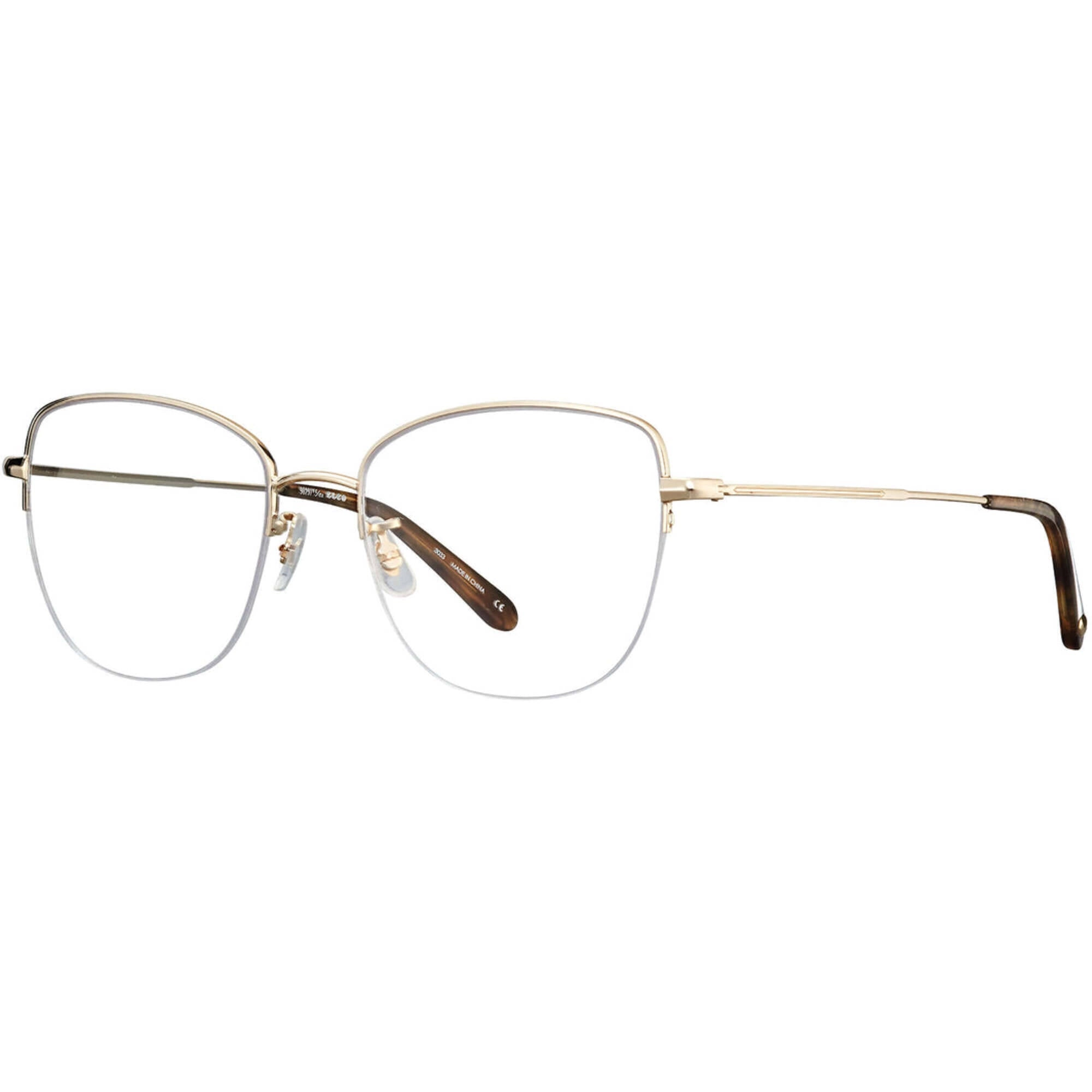 Garrett Leight Women's Eyeglasses - Gold-Feather Tortoise Metal Frame | PERSHING G-FET