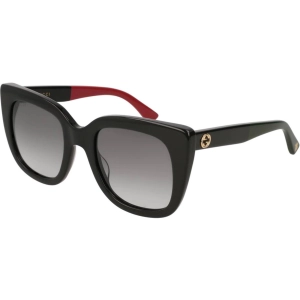 Gucci Women's Sunglasses - Black Acetate Cat Eye Shape Frame Grey Lens | GG0163SN 003