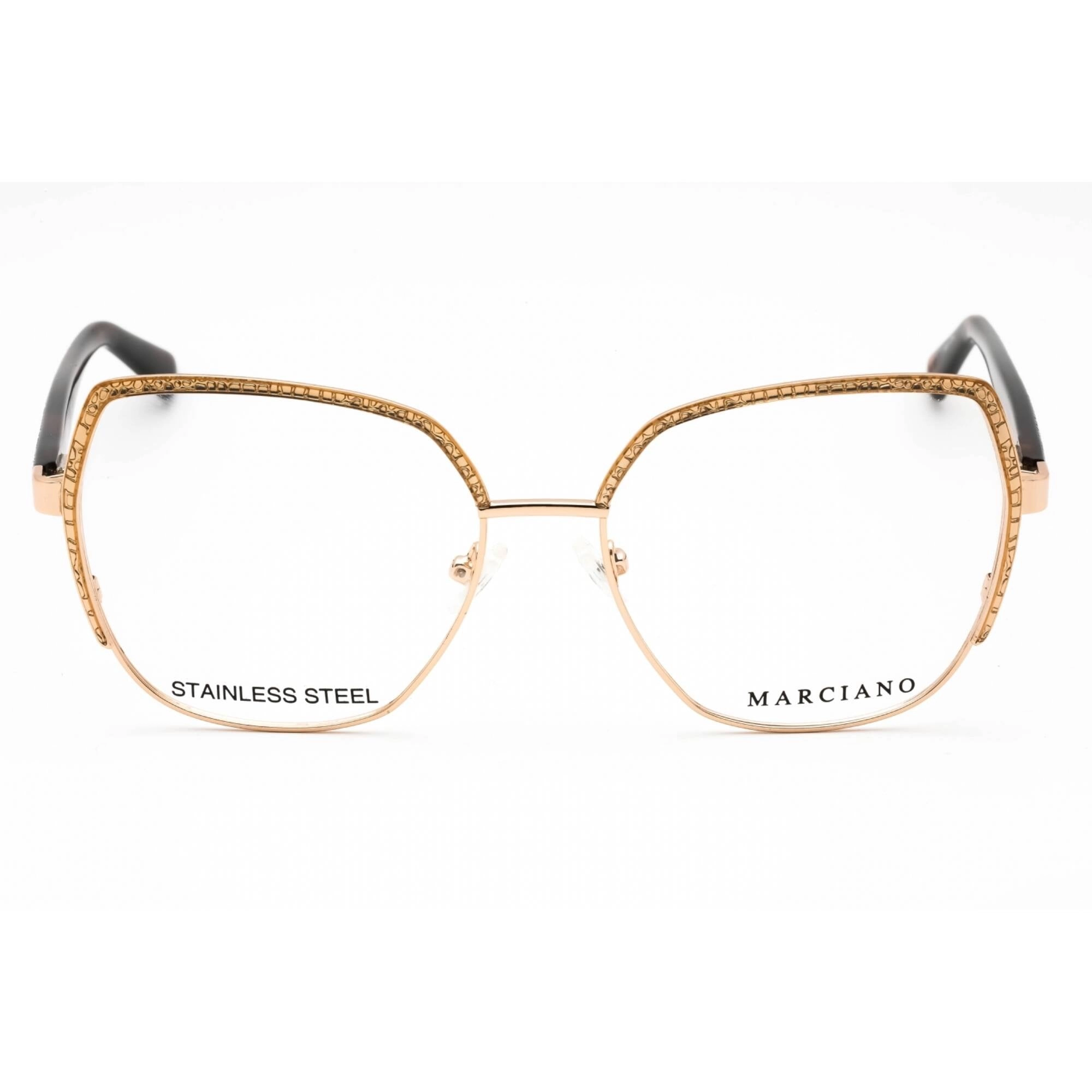 Guess By Marciano Women's Eyeglasses - Pale Gold Cat Eye Full Rim Frame | GM0383 032