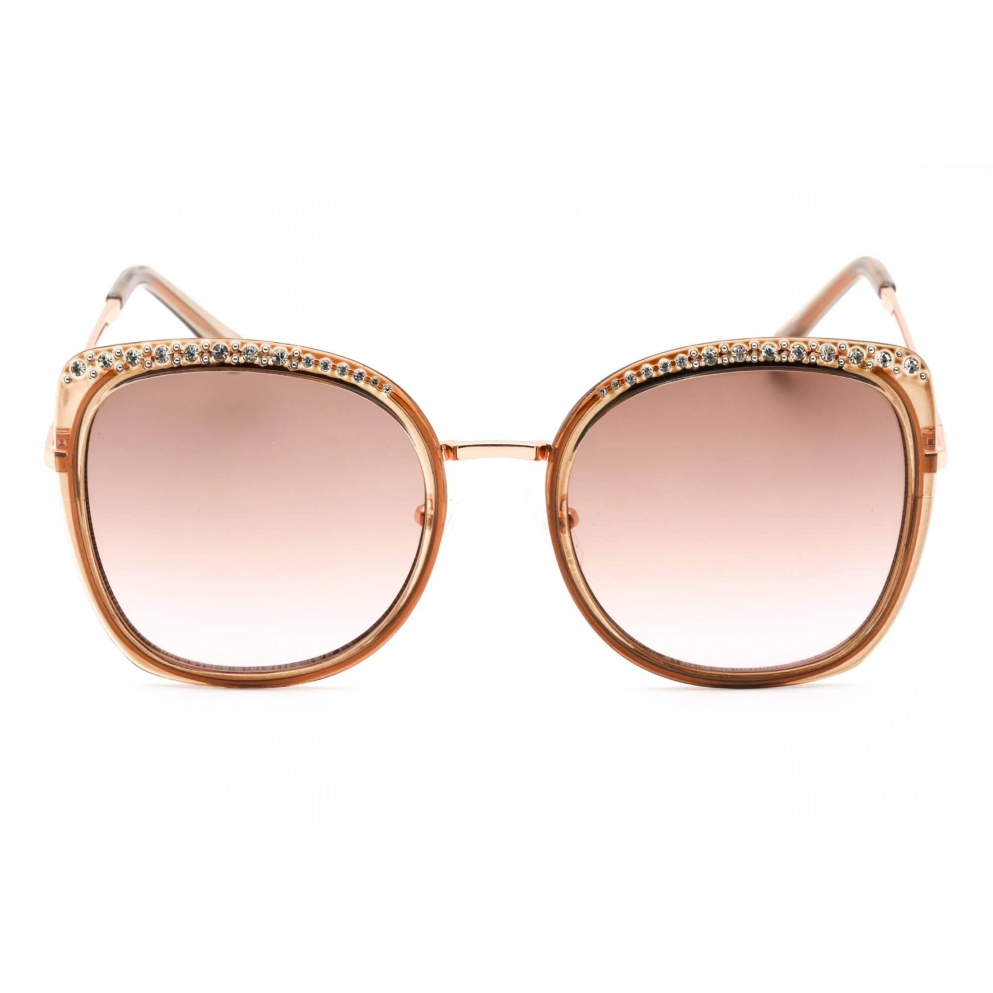 Guess Factory Women's Sunglasses - Matte Light Brown Cat Eye Metal Frame | GF0381 46F