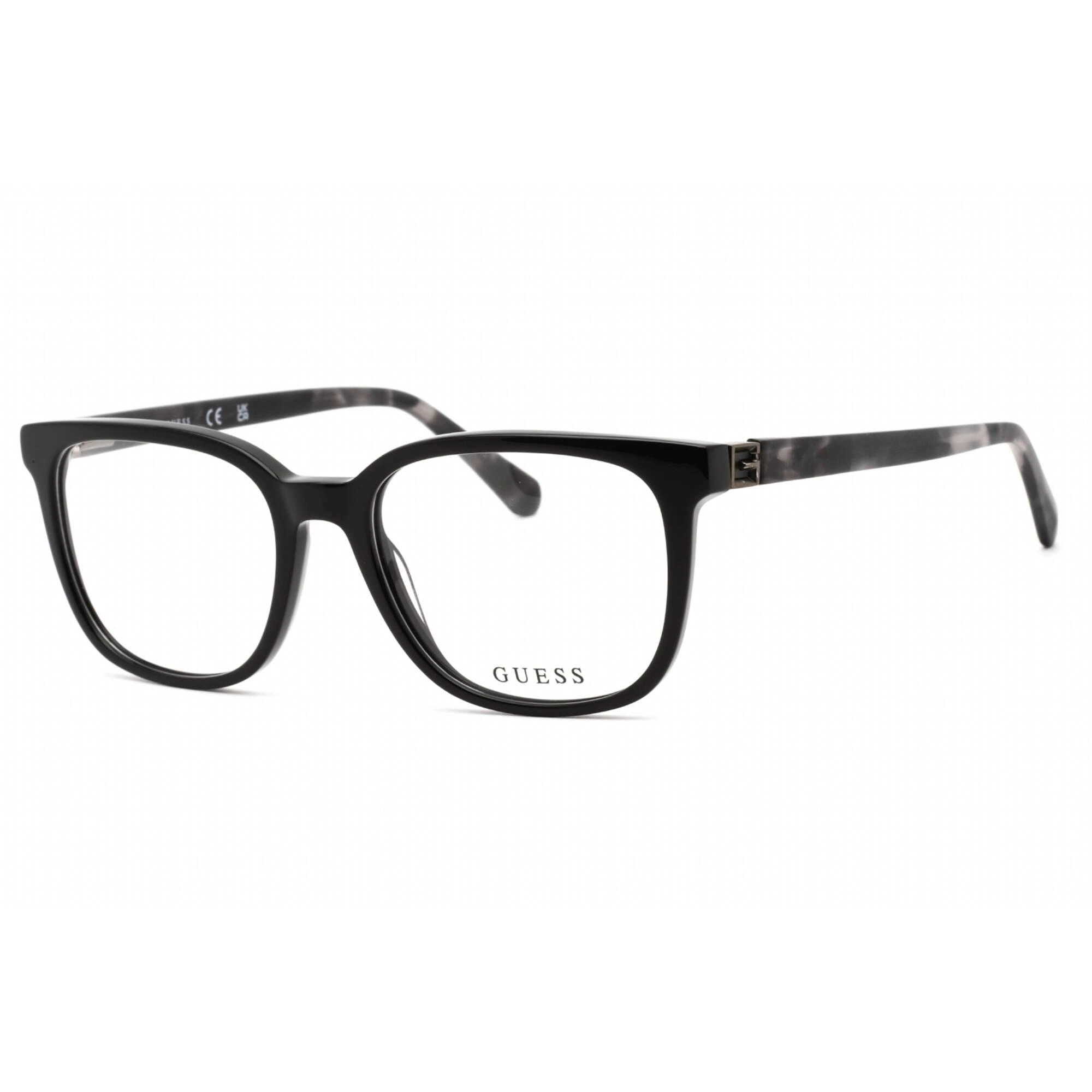 Guess Women's Eyeglasses - Full Rim Shiny Black Rectangular Shape Frame | GU50021 001