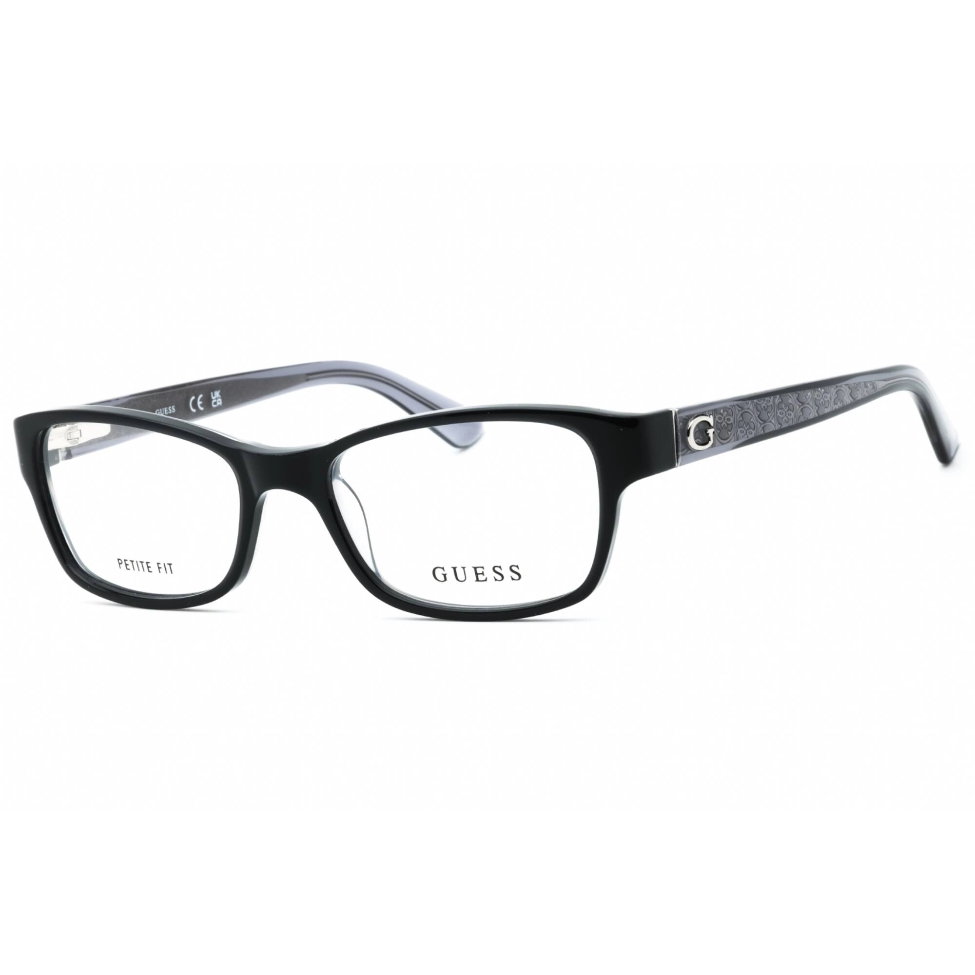 Guess Women's Eyeglasses - Shiny Black Acetate Cat Eye Full Rim Frame | GU2591 001