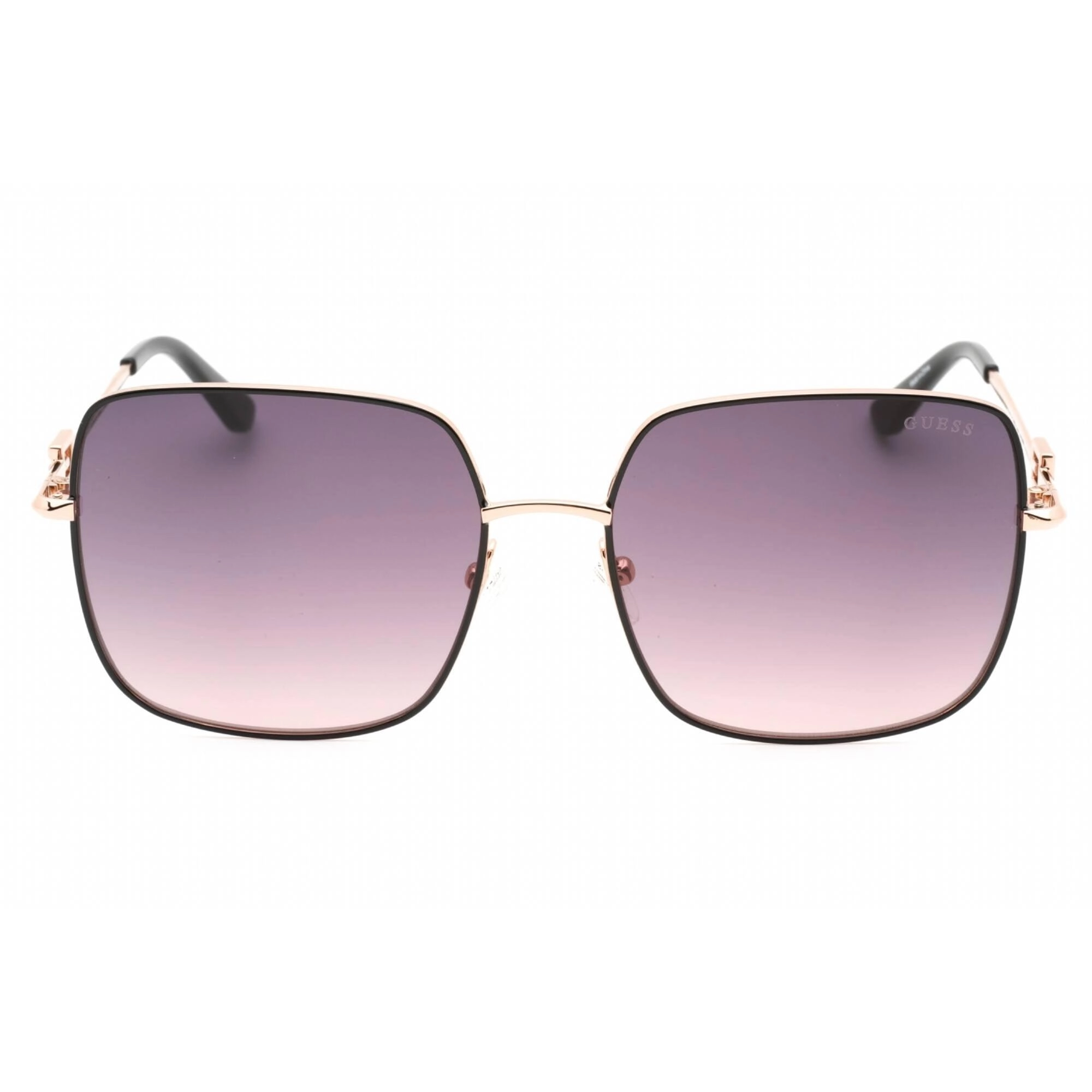 Guess Women's Sunglasses - Gradient Smoke Lens Black/Gold Square Frame | GU7906-H 05B
