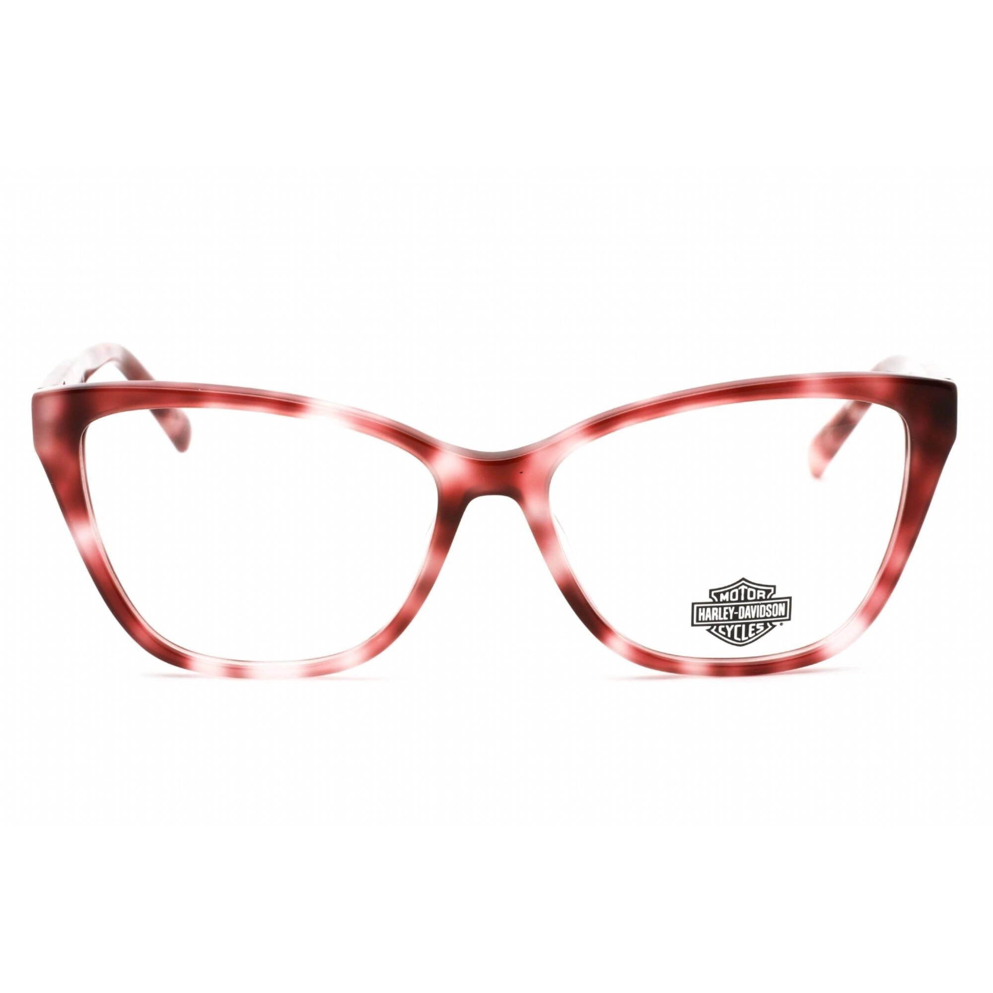 Harley Davidson Women's Eyeglasses - Full Rim Bordeaux Plastic Cat Eye | HD0573 071