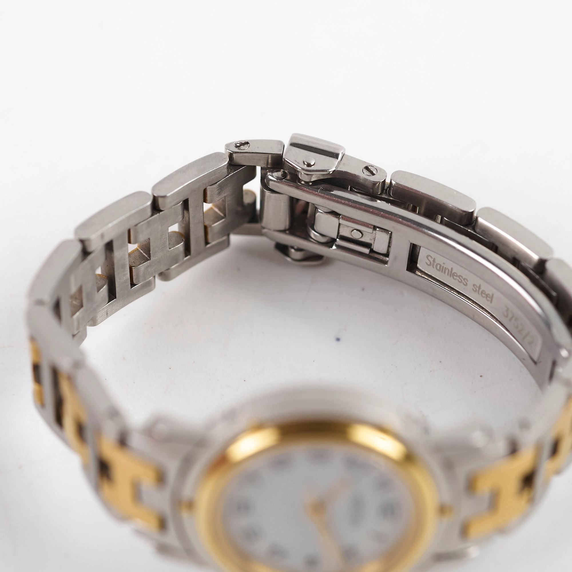 Hermes Clipper Watch CL3.240 Quartz White Dial