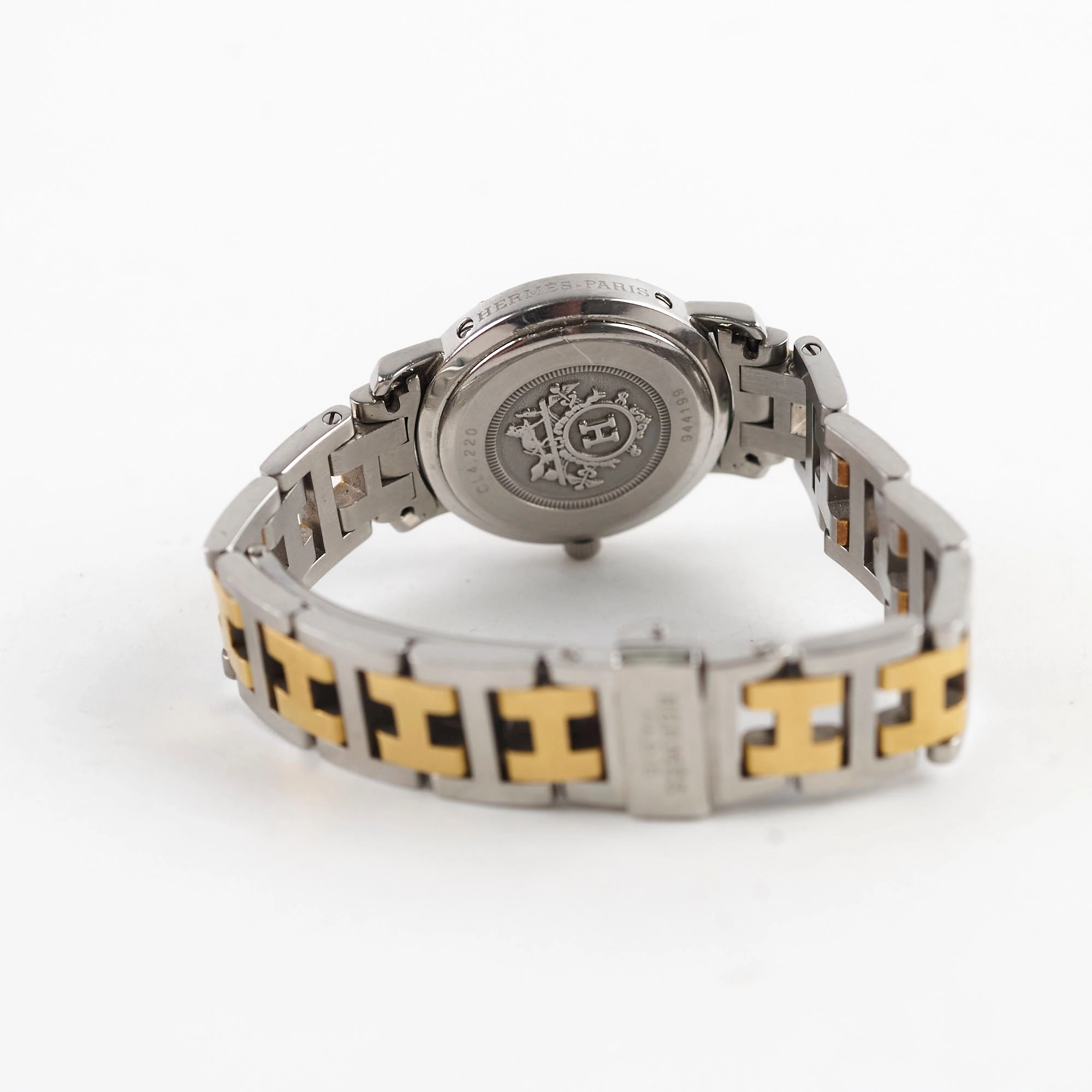Hermes Clipper Watch CL3.240 Quartz White Dial