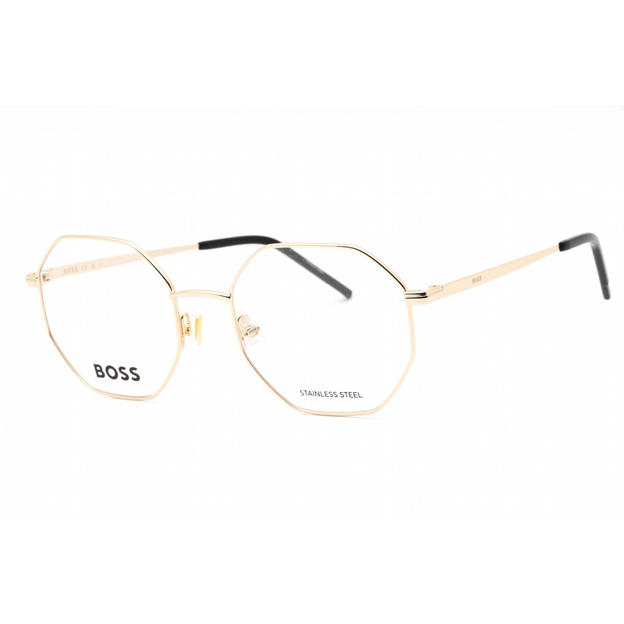 Hugo Boss Women's Eyeglasses - Gold Geometric Full Rim Metal Frame | BOSS 1590 0J5G 00