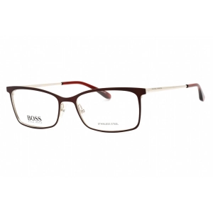 Hugo Boss Women's Eyeglasses - Matte Burgundy Metal Rectangular | BOSS 1112 07BL 00