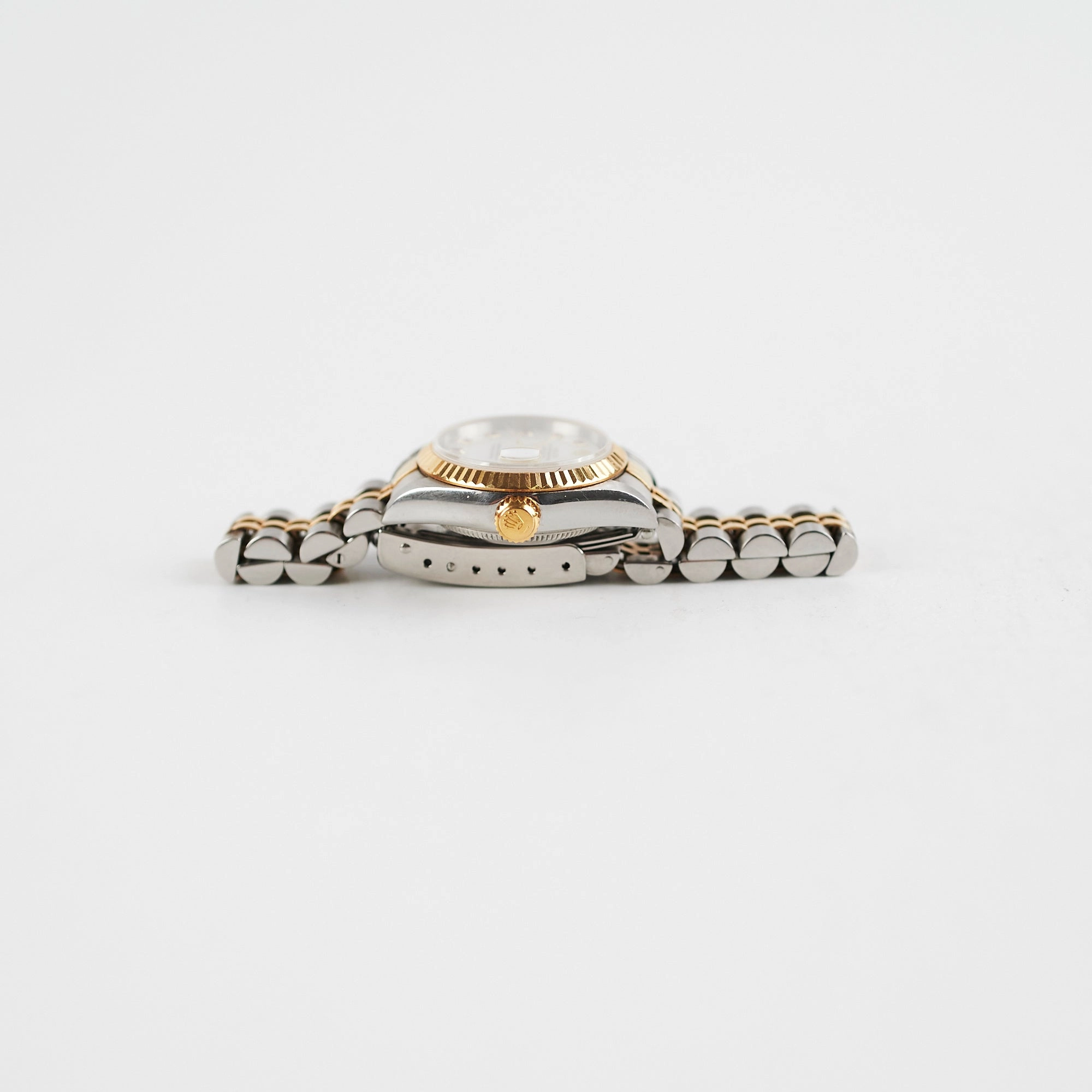 ITEM 23 - Rolex Datejust 26mm Mother of pearl ruby Two Tone Watch