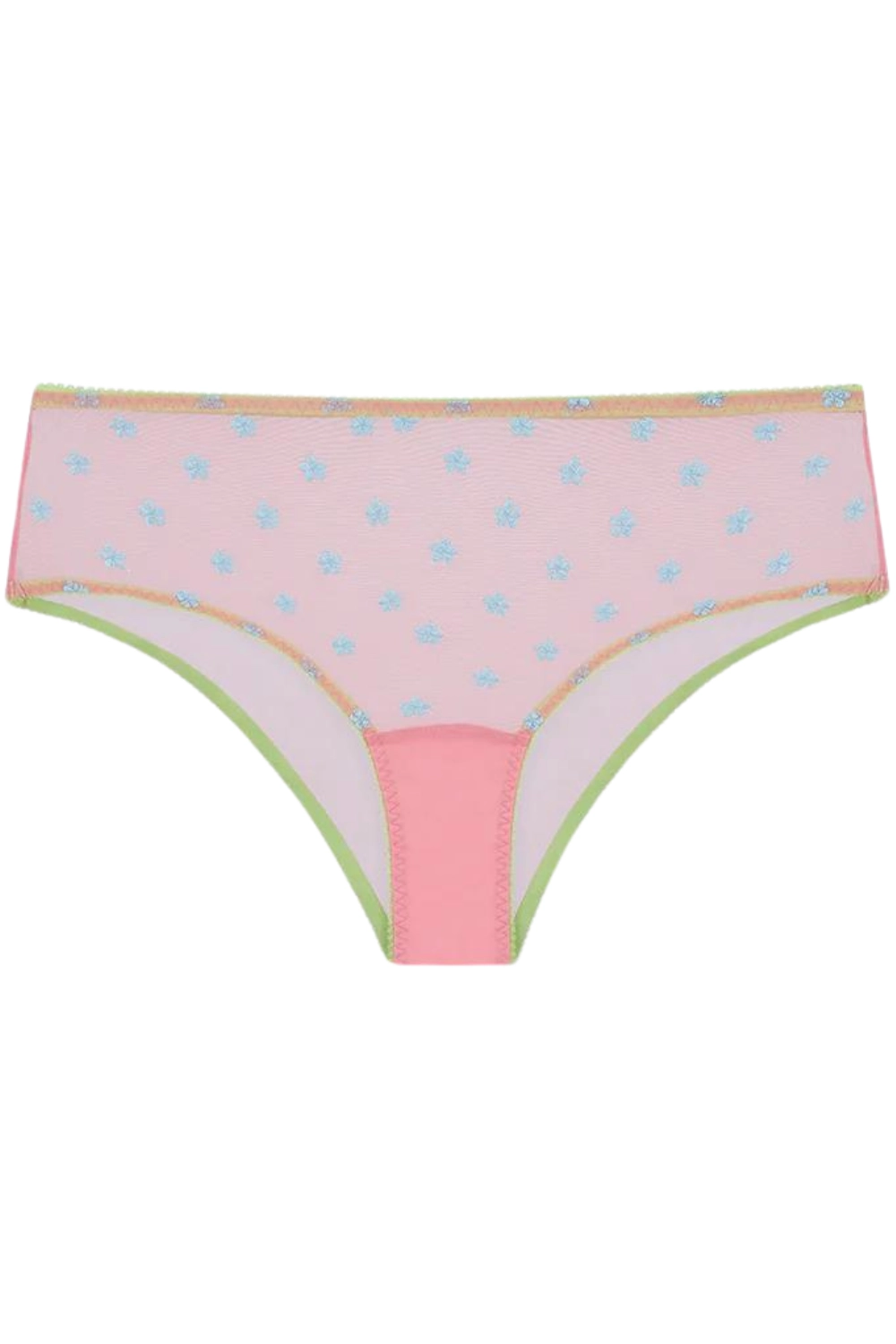 Jaime Embroidered High Waist Knicker Pink