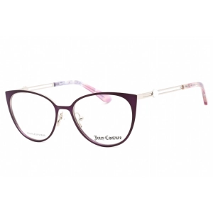 Juicy Couture Women's Eyeglasses - Matte Violet Metal Cat Eye Frame | JU 221 01JZ 00