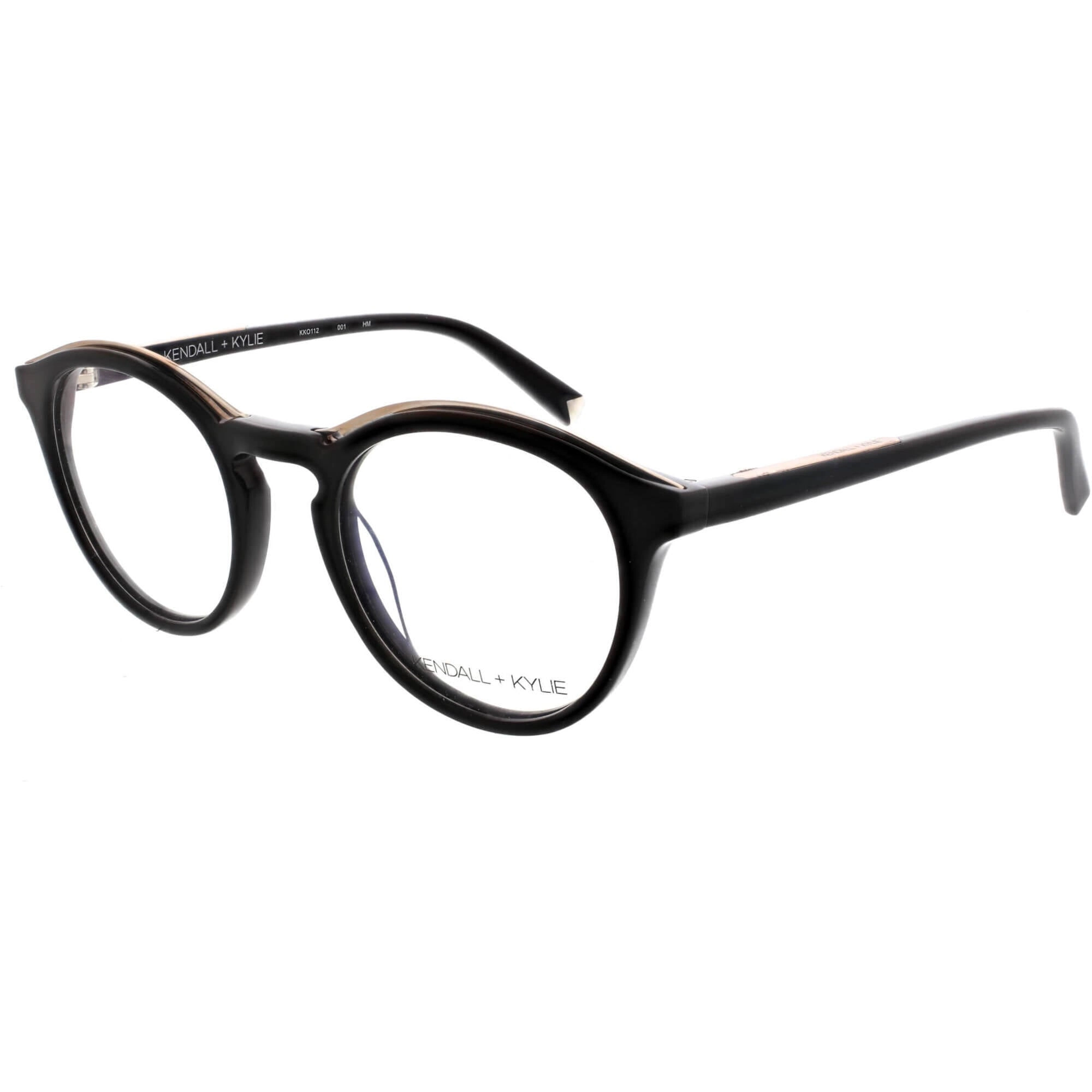 Kendall   Kylie Women's Eyeglasses - Black Acetate Frame Demo Lens | KKO112 NOELLE 1